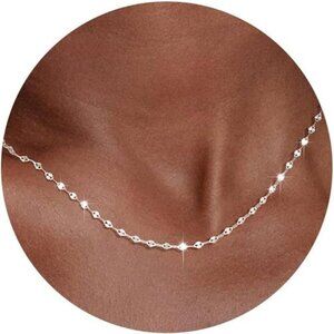 925 Sterling Silver Chain Necklace Link Chain Necklace for Women Simple Dainty